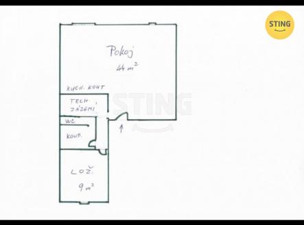 Pronájem bytu, 2+kk, 62 m²