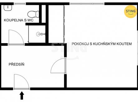 Prodej bytu, 1+kk, 24 m²