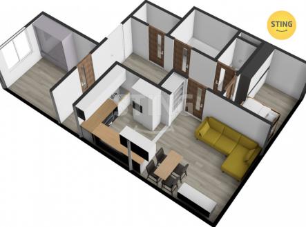 Prodej bytu, 3+kk, 70 m²