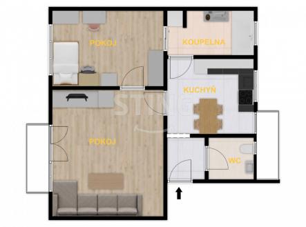 Prodej bytu, 2+1, 72 m²