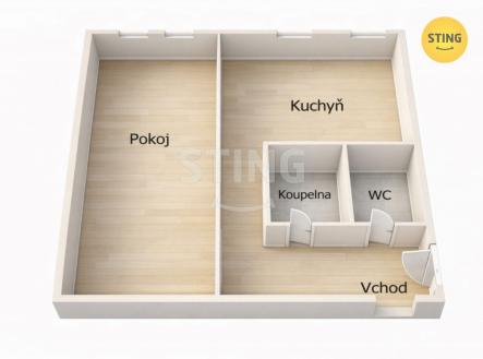Prodej bytu, 1+1, 37 m²