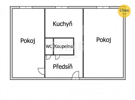 Prodej bytu, 2+1, 50 m²