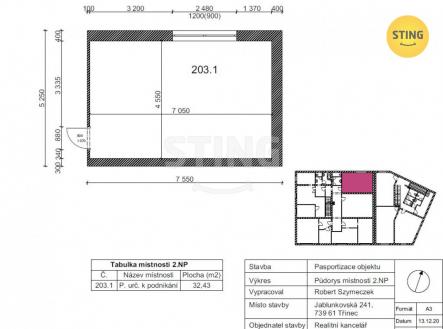 Pronájem kanceláře, 32 m²