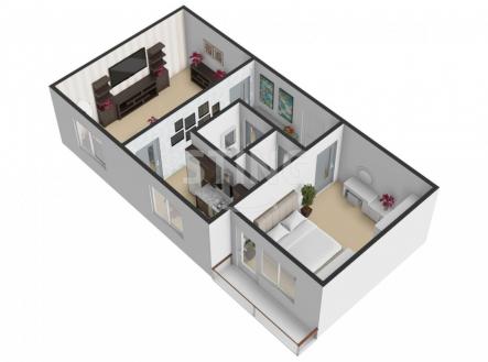 Prodej bytu, 2+1, 58 m²