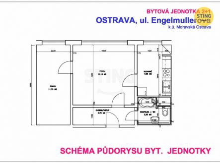 Pronájem bytu, 2+1, 44 m²