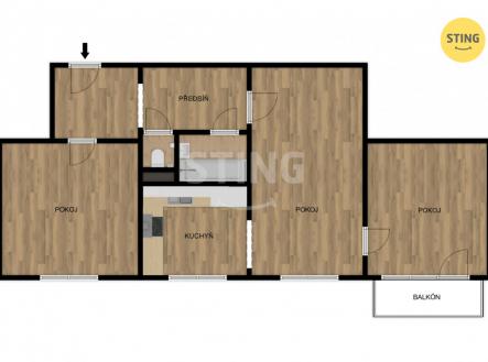 Prodej bytu, 3+1, 68 m²