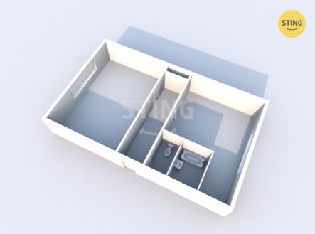Prodej bytu, 1+1, 43 m²