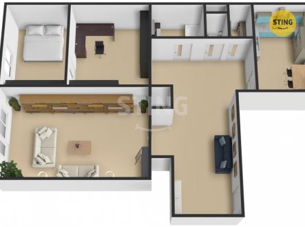 Prodej bytu, 2+1, 72 m²
