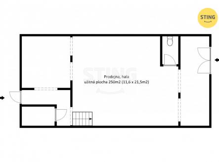 Prodej komerčního objektu, sklad, 280 m²