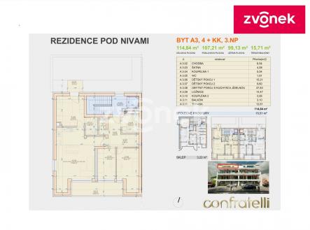 Prodej bytu, 4+kk, 99 m²