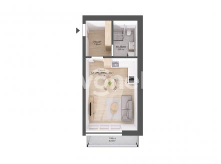 Pronájem bytu, 1+kk, 40 m²