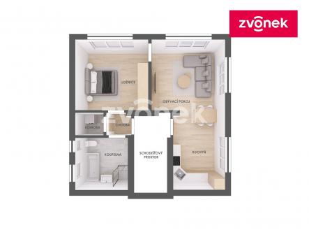 Pronájem bytu, 2+1, 75 m²