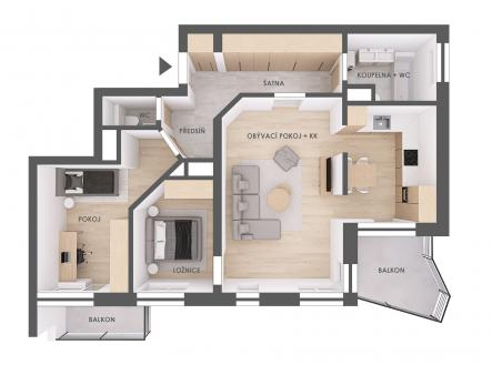 Prodej bytu, 3+kk, 94 m²