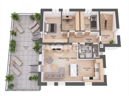 Pronájem bytu, 4+kk, 87 m²