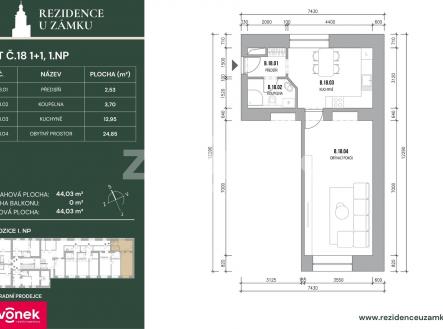 Prodej bytu, 1+1, 47 m²