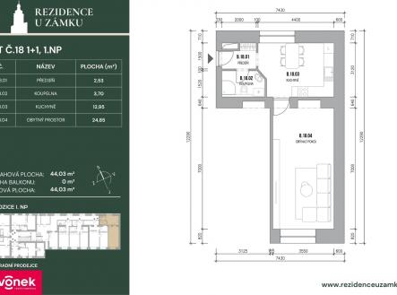 Prodej bytu, 1+1, 47 m²