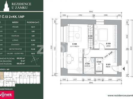 Prodej bytu, 2+kk, 75 m²