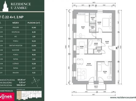 Prodej bytu, 4+kk, 109 m²