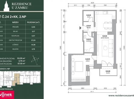 Prodej bytu, 2+kk, 60 m²