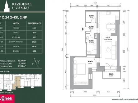 Prodej bytu, 2+kk, 60 m²