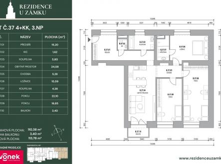 Prodej bytu, 4+kk, 121 m²