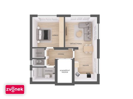 Pronájem bytu, 2+1, 78 m²