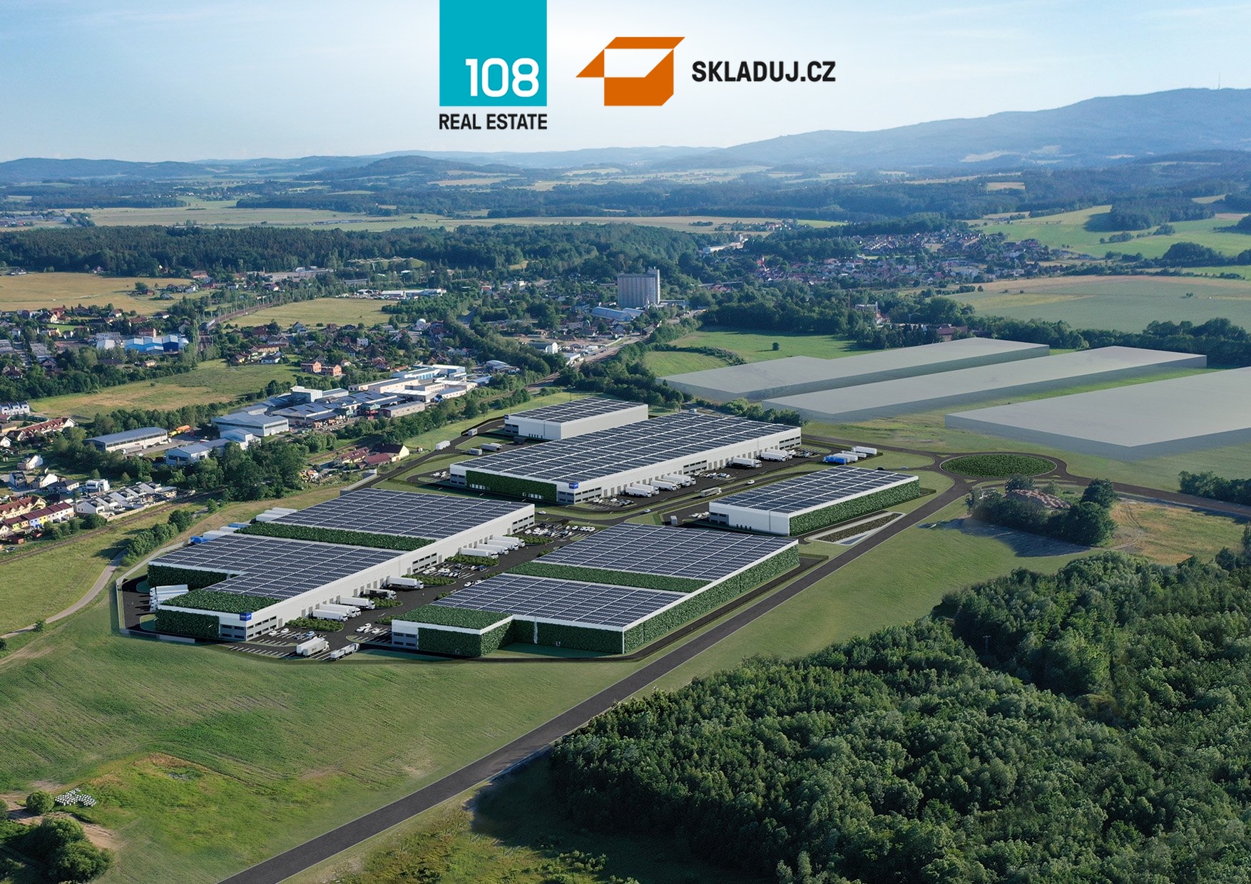 Industrial park Boršov nad Vltavou, pronájem skladových prostor