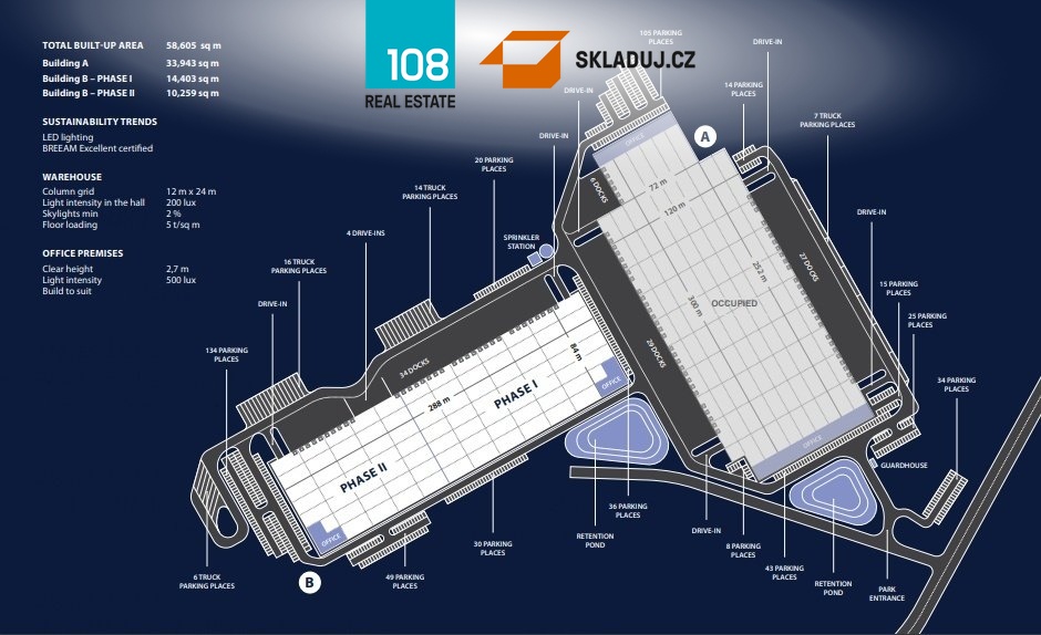 Průmyslový park Nýřany, pronájem skladových prostor