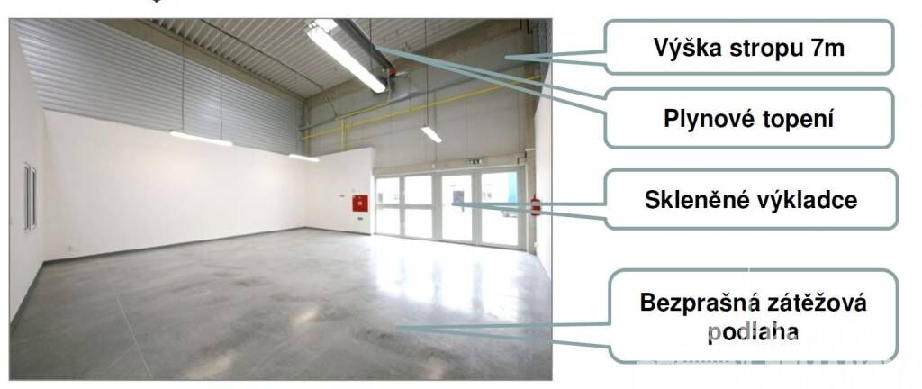 C 2.27, Obchodně-skladová hala,  178 m2 v přízemí a vestavěné patro 97 m2, Tiskařská, P-10