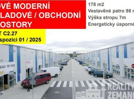 Pronájem - skladovací prostor, 275 m²