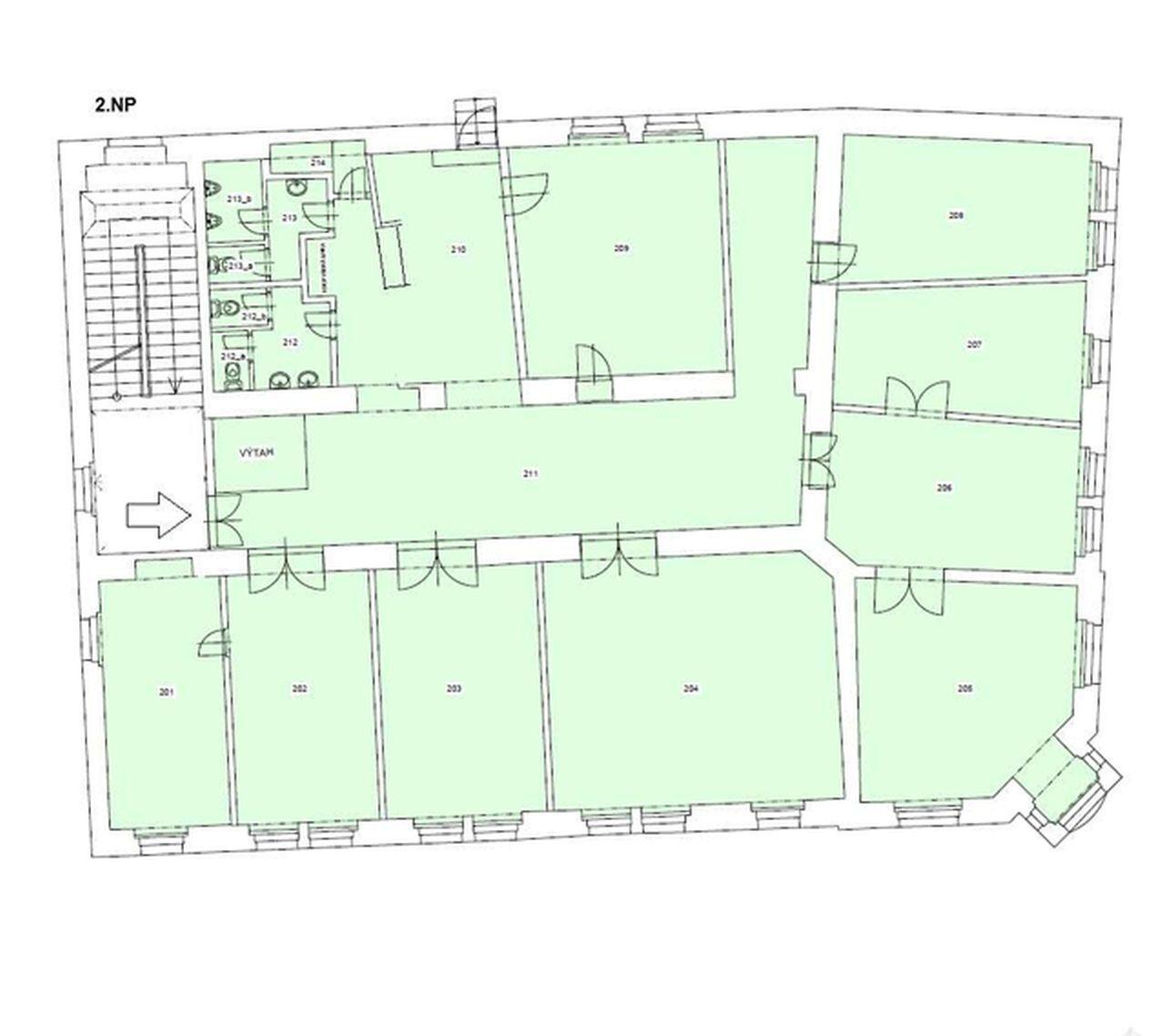Nebytový prostor na kanceláře nebo ordinace, celkem 325,03 m2, v objektu AGORA FLORA, u metra Flora