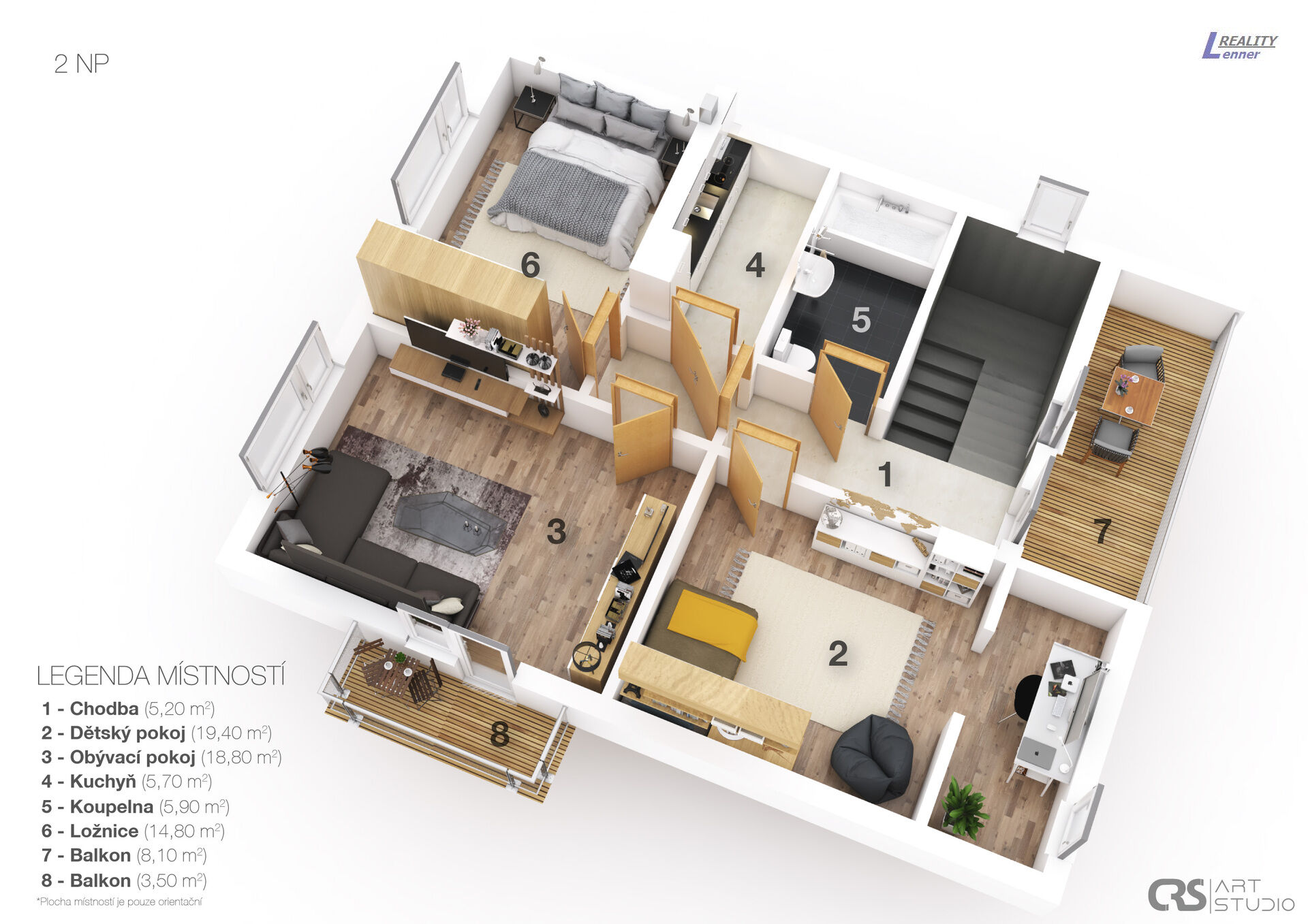 RD 5+2/ balkony, podsklepené, kolny, 225 m2 už.pl. vše na pozemku 986 m2