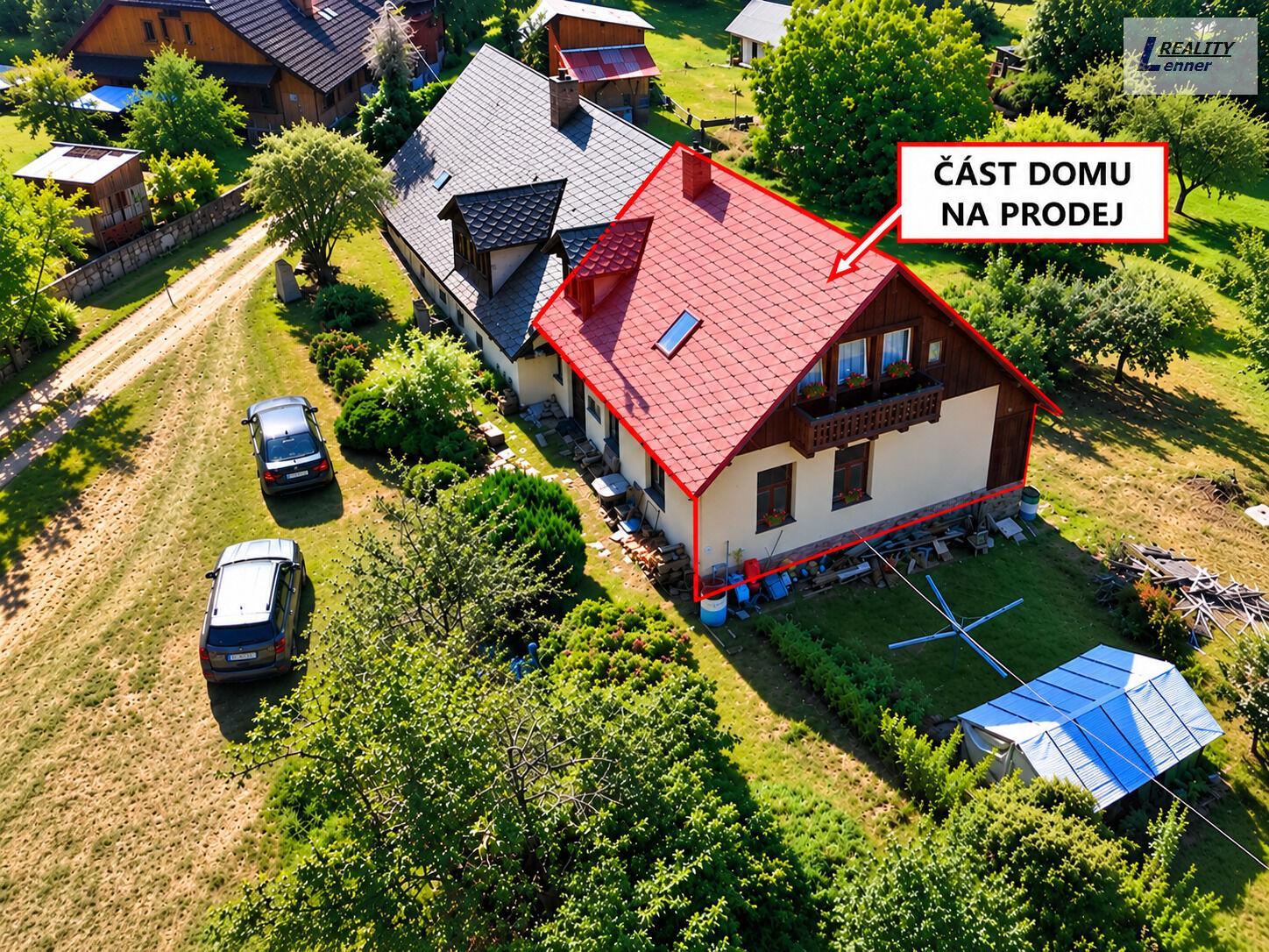 RD 2+1/ balkon, sklep, vše na pozemku s výměrou 1.927 m2