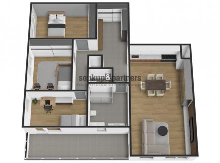 Prodej bytu, 4+kk, 93 m²