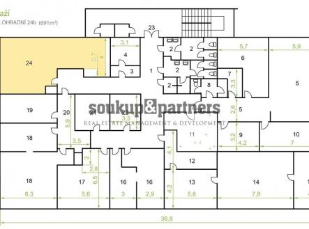 Pronájem - kanceláře, 57 m²