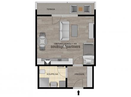Prodej bytu, 2+kk, 57 m²