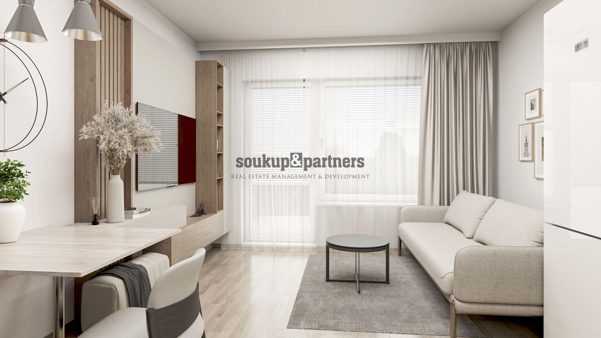 Nový družstevní byt 1+kk/ Balkon - 34 m2, Parkovací stání, Sklep - projekt PORTTI Kladno.