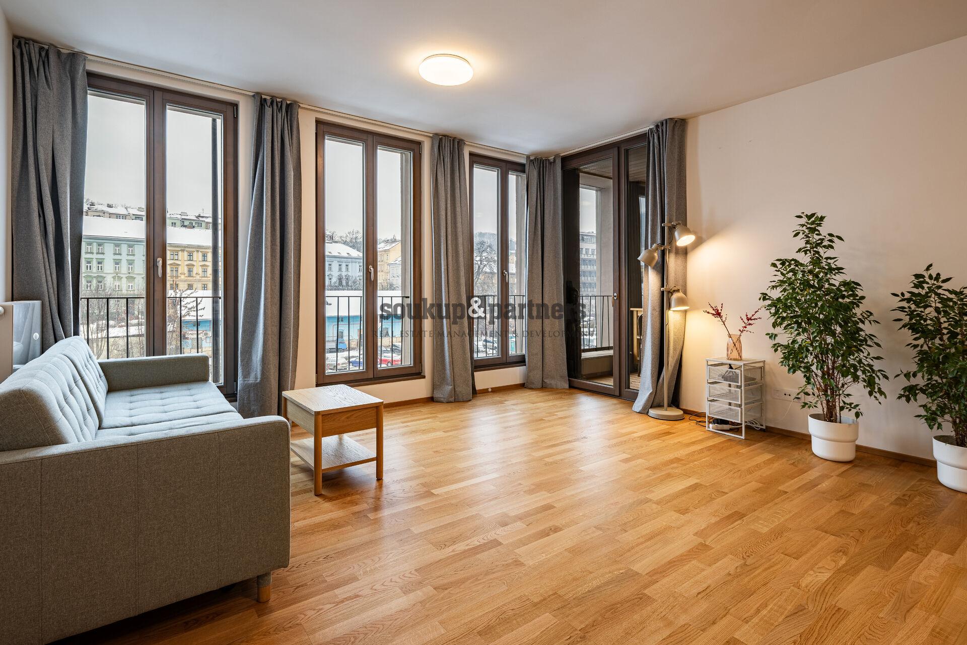 Prodej moderního bytu 2+kk s lodžií, 59 m² a sklepem, novostavba 2024 | Praha 5 - Smíchov