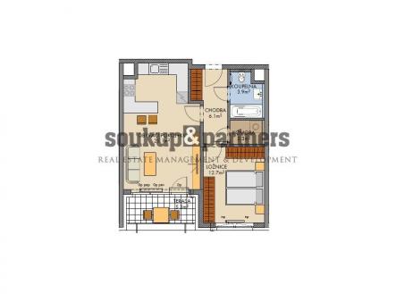 Prodej bytu, 2+kk, 52 m²