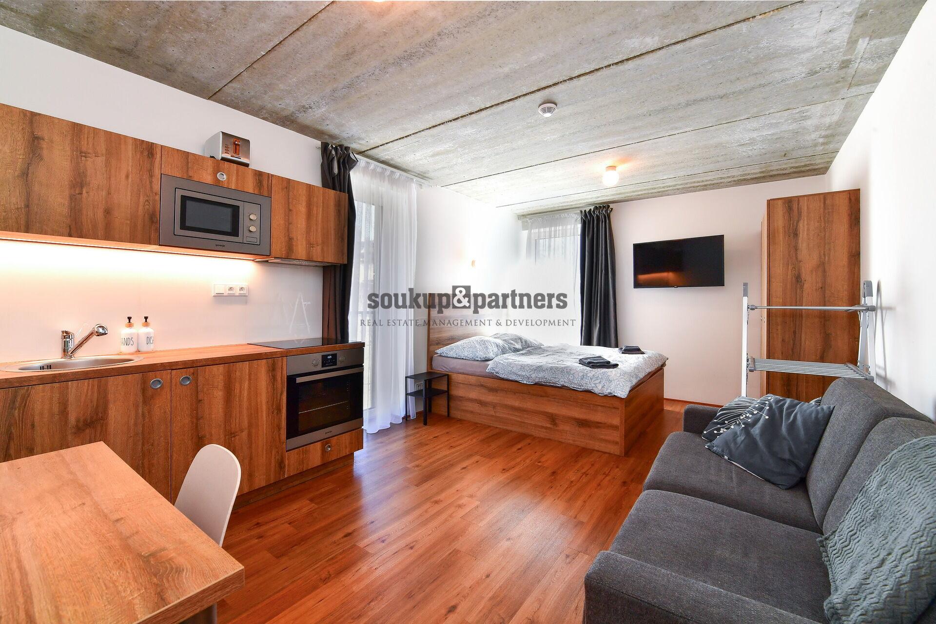 Byt 1+kk - 28 m2, Novostavba se zahradou, Sauna, Ski areál Herlíkovice - Bubákov, Hořejší Vrchlabí.