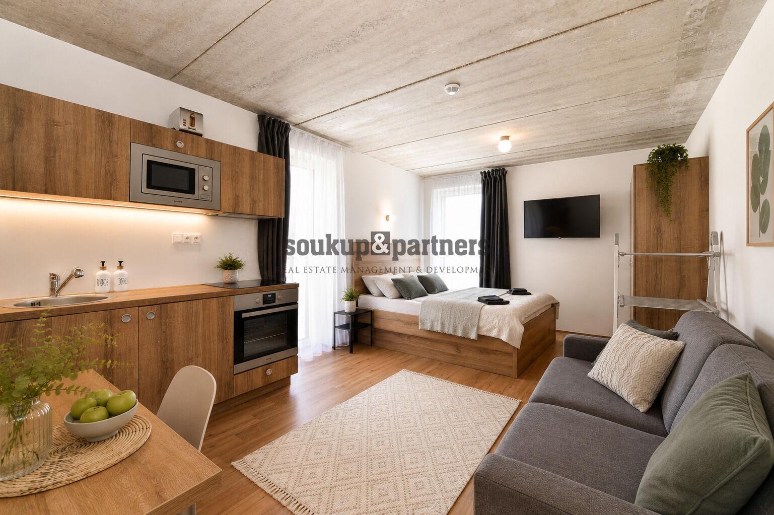 Byt 1+kk - 28 m2, Novostavba se zahradou, Sauna, Ski areál Herlíkovice - Bubákov, Hořejší Vrchlabí.