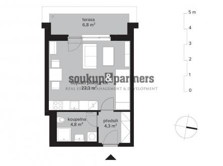 Prodej bytu, 1+kk, 39 m²