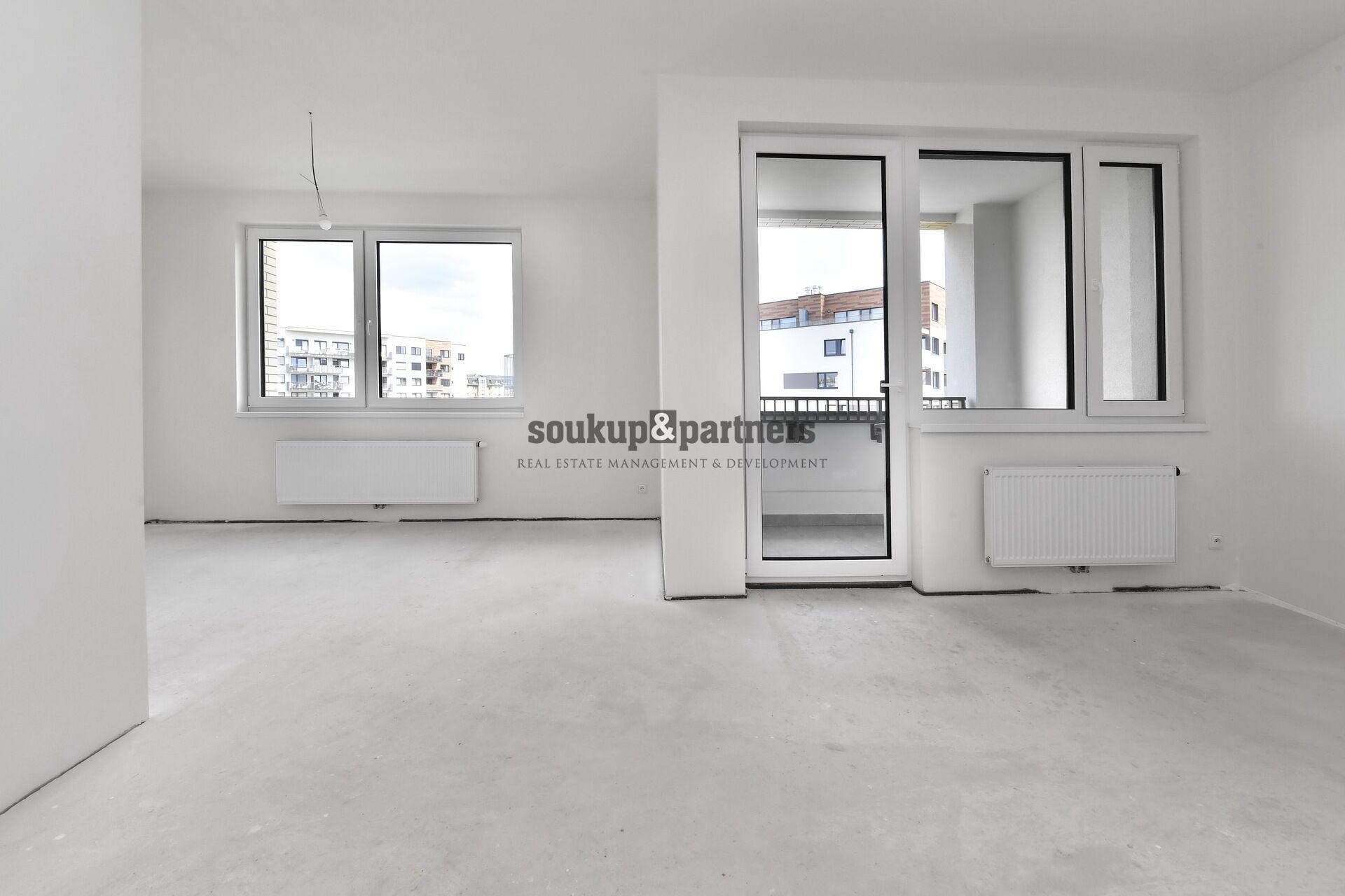 Nový družstevní byt 1+kk/ Lodžie - 38 m2. Kolaudace 6/2026, projekt Kaskády Barrandov.
