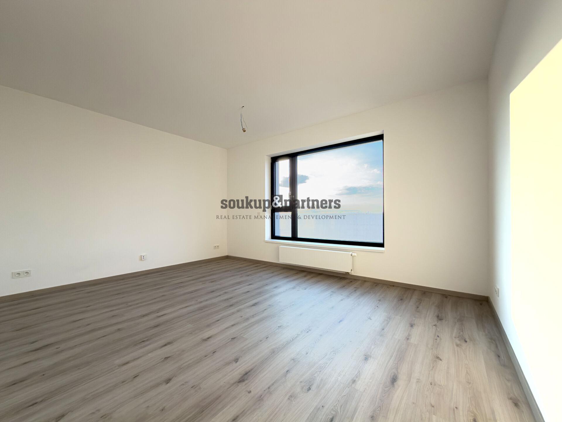 Prodej bytu 1+kk 28 m² s garážovým stáním a sklepem v ceně – novostavba, Praha 9 – Letňany.