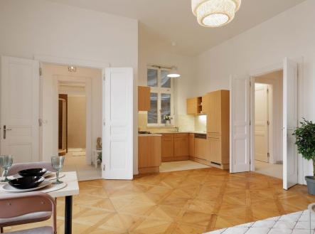 Prodej prostorného bytu 3+kk (102 m²) Opletalova ulice