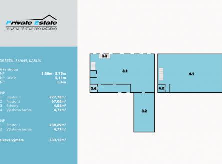 Pronájem obchodní prostor, 534 m²
