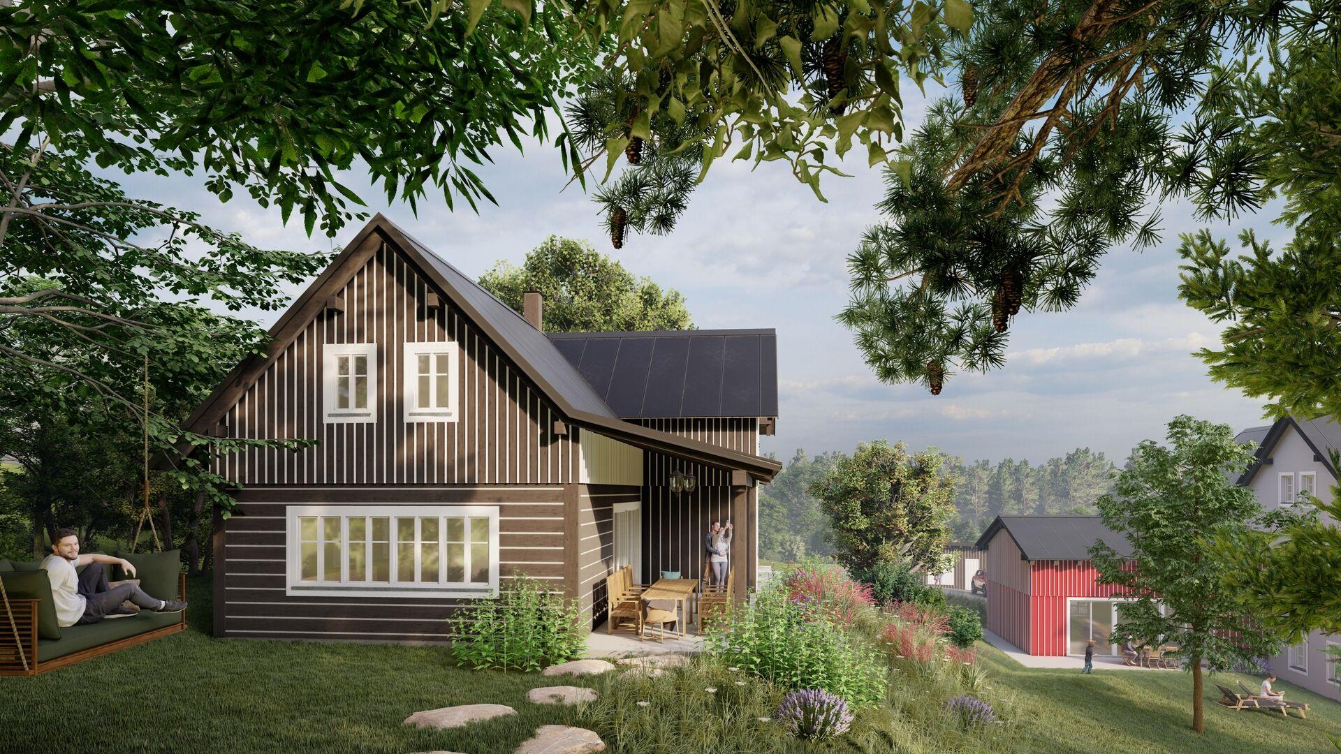 Stavební pozemek 976 m² s projektem roubenky, Antonínov – Jizerské hory