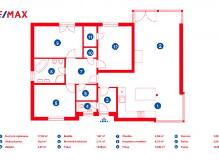 Pronájem domu/vily, 124 m²