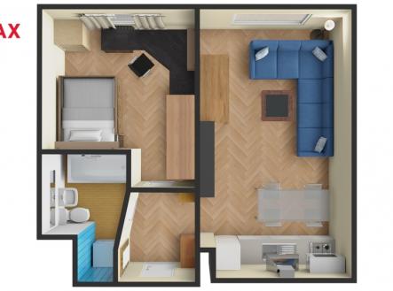 Pronájem bytu, 2+kk, 39 m²