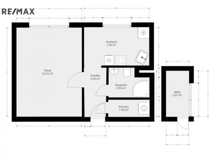 Pronájem bytu, 1+1, 35 m²